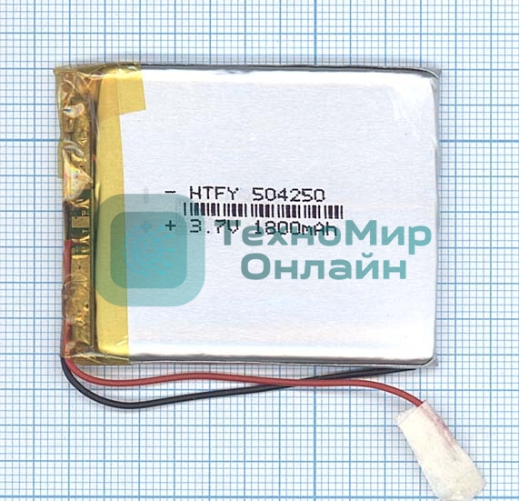 Аккумулятор Li-Pol (батарея) 5x42x50мм 2pin 3.7V/1800mAh