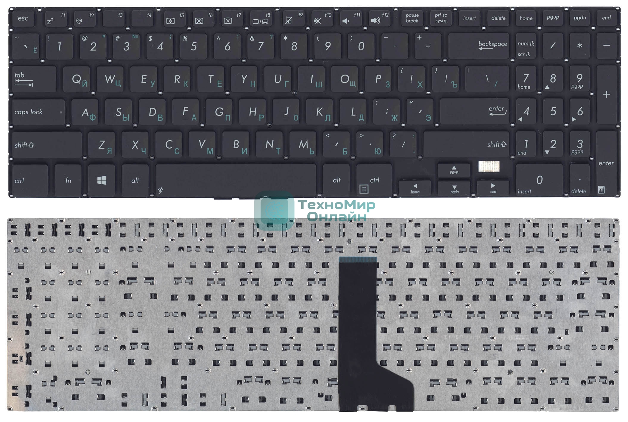 Клавиатура для ноутбука Asus PU500 черная