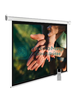 Экран Cactus 280x280 см MotoExpert CS-PSME-280x280-WT 1:1 настенно-потолочный рулонный белый (моторизованный привод)