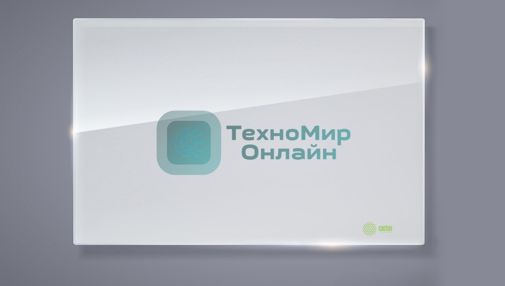 Демонстрационная доска Cactus CS-GbD-65x100-WT стекло стеклянная 65x100 см белый