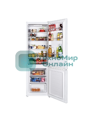 Холодильник Maunfeld MFF176SFW белый двухкамерный 187/75л морозилка снизу, ручная разморозка