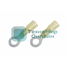 Наконечник кольцевой изолированный термоусаживаемый Rexant ø 6.5 мм 4-6 мм² (НКи-т 6.0-6/НКи-т5,5-6) желтый