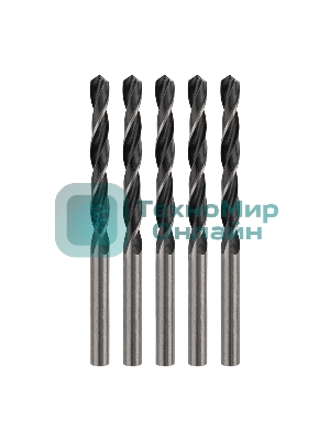 Сверло по металлу Kranz 8,0х117х75 мм HSS (5 шт. в упаковке) DIN 338