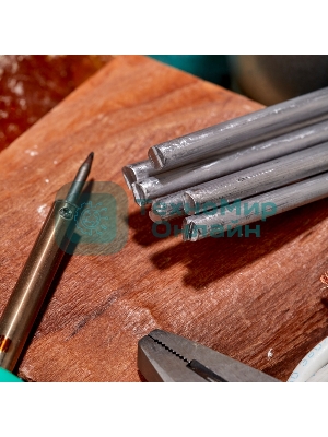 Припой пруток Rexant ПОС-40, Ø8мм, длина 400мм, ГОСТ 21931-76, олово 40%, свинец 60% (упак. 5 кг)