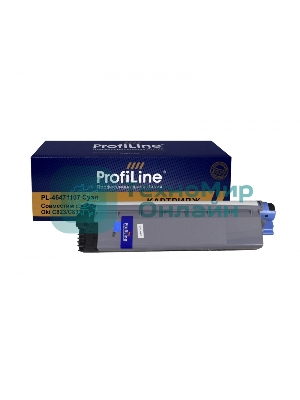 Картридж ProfiLine PL-46471107 для принтеров Oki C823/C833/C843 Голубой 7000 копий