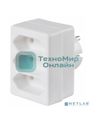 Сетевой разветвитель Buro BU-PS3F-W (3 розетки) белый (пакет ПЭ)