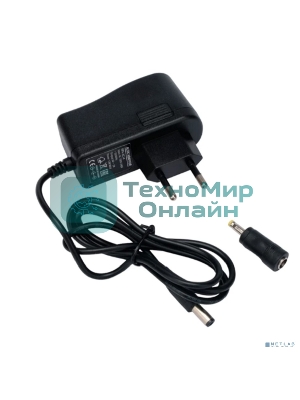 Блок питания узкий Gembird NPA-AC14, 6В/2А, 12Вт, 2 штекера 5,5х2,5+4x1,7мм