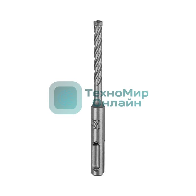 Бур по бетону Kranz SUPER 6x110 мм, профессиональный, цельная крестовая пластина, SDS PLUS