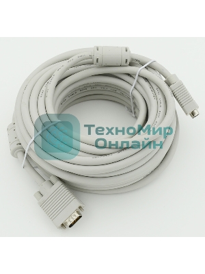 Кабель VGA DB15 (m)/DB15 (m) 15м феррит.кольца