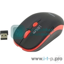 Мышь беспроводная с зарядкой от USB Smartbuy ONE 344CAG черно-красная SBM-344CAG-KR