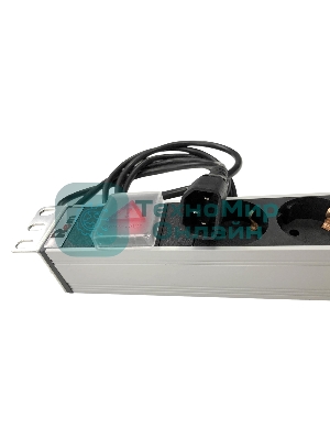 Блок розеток Rem-10 с выкл., 12 IEC 60320 C13, 10 A, алюм., 19