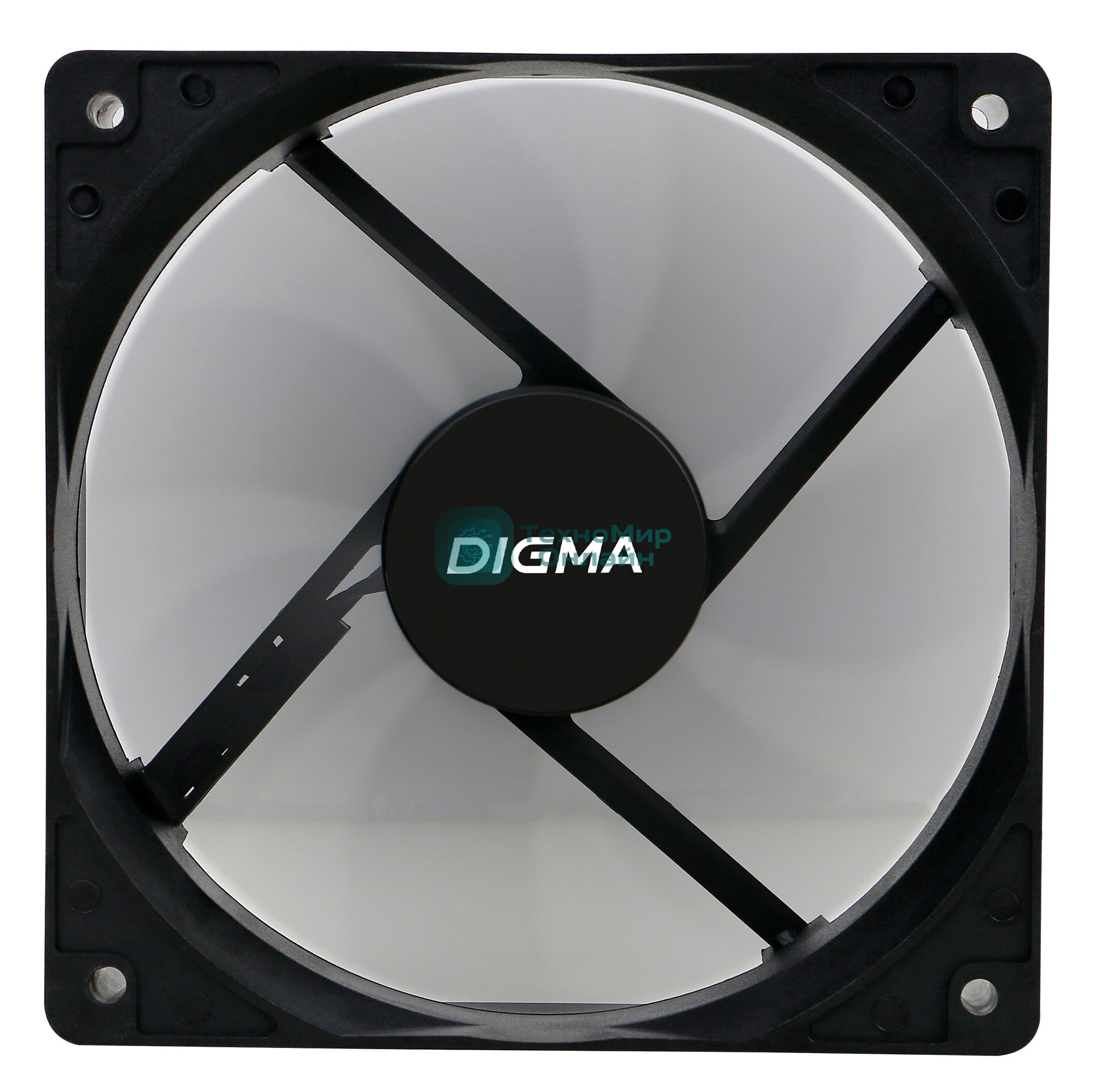 Вентилятор для корпуса Digma DFAN-120-7 черный, 120 мм, 1200 об/мин, 23 дБ, 4 pin
