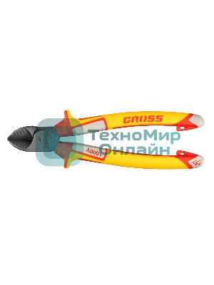 Бокорезы Gross 17582 диэлектрические рукоятки до 1000в трехкомпонентные рукоятки 180 мм