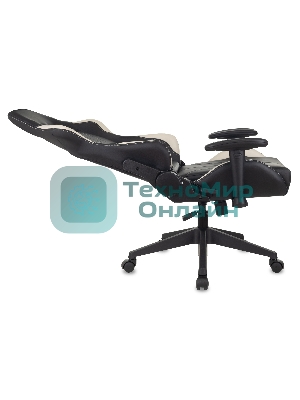 Кресло Бюрократ VIKING 5 AERO WHITE черный/белый, экокожа, 120 кг, механизм качания