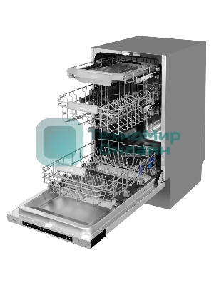 Встраиваемая посудомоечная машина Monsher MD 4503, серебристый, 44.8 см, 10 компл., 52 дБ, класс A++