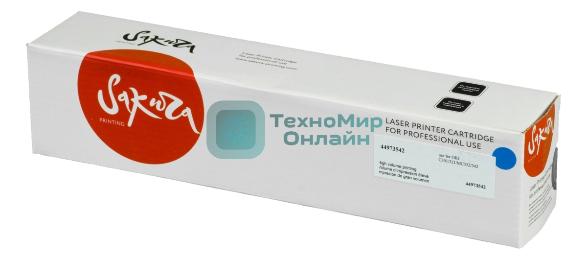 Картридж Sakura 44973542 для OKI C301/321/MC332/342, пурпурный, 1500 к.
