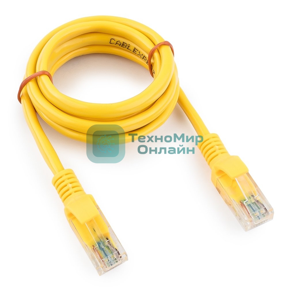 Патч-корд UTP Cablexpert cat.5e, 1м, литой, многожильный, желтый