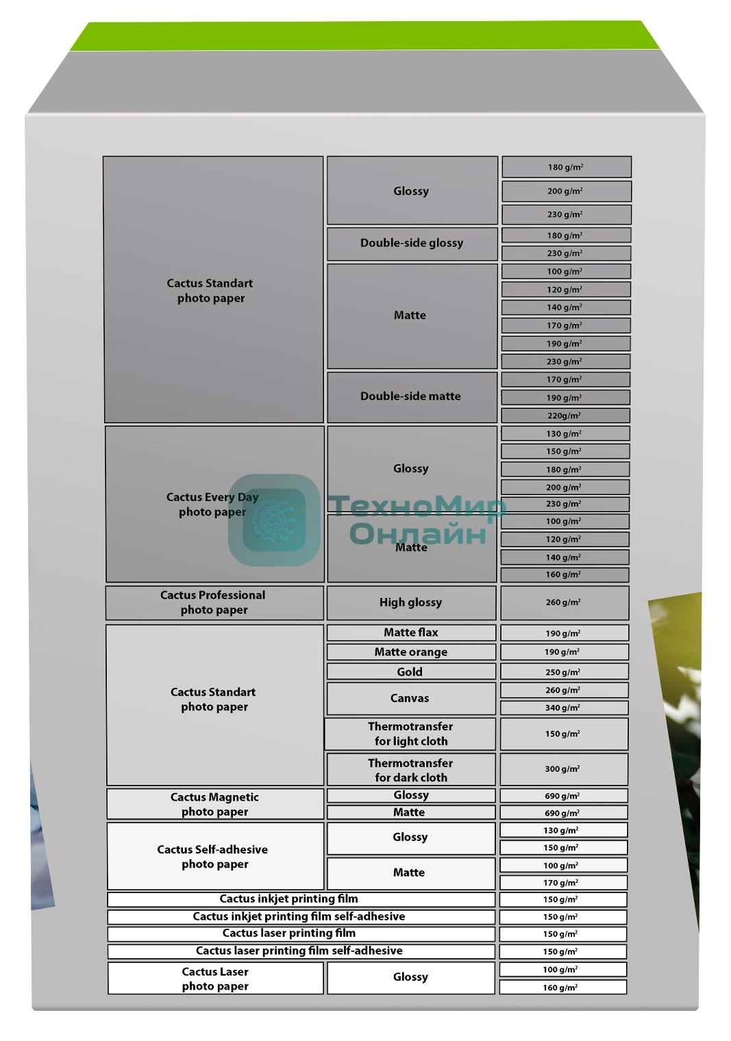 Фотобумага Cactus CS-MA6180500 A6/180г/м2/500л./белый матовое для струйной печати