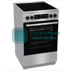 Плита электрическая Gorenje GECS5C70XA серебристый, конфорок 4 электрических, духовка 70 л, 50 см x 85 см x 59.4 см