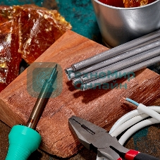 Припой пруток Rexant ПОС-40, Ø8мм, длина 400мм, ГОСТ 21931-76, олово 40%, свинец 60% (упак. 5 кг)