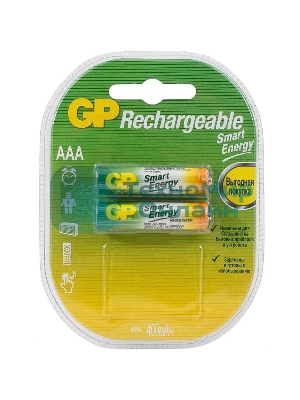 Перезаряжаемые аккумуляторы Smart Energy GP 40АAAHC AАA, емкость 400 мАч - 2 шт. в клемшеле