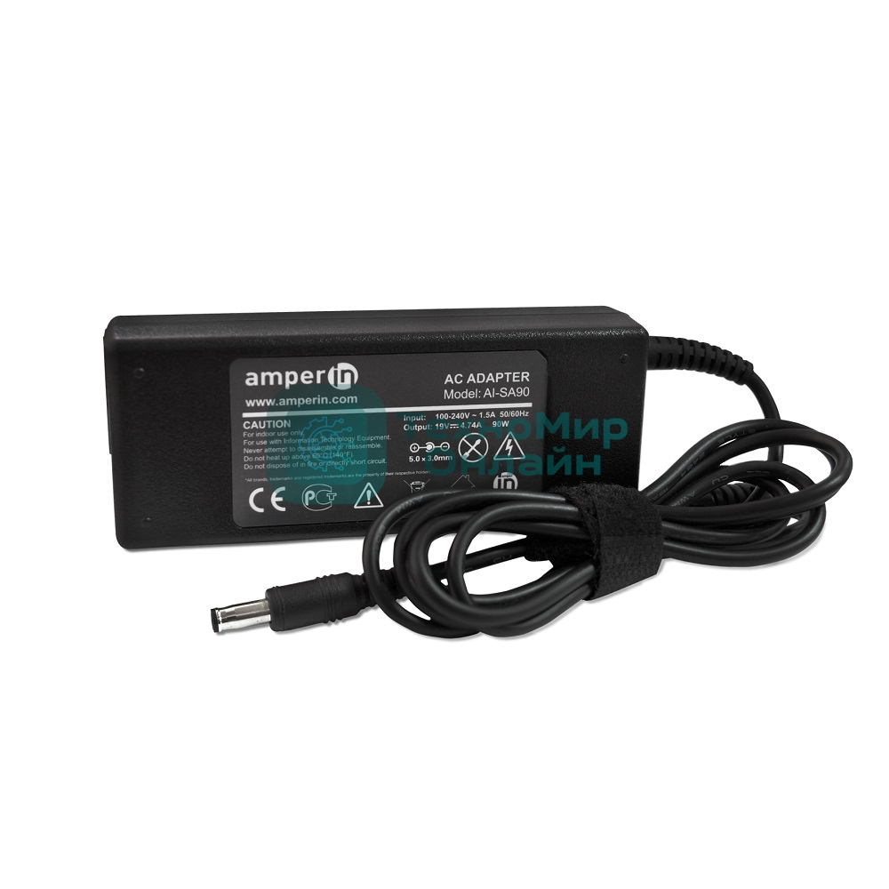 Блок питания (сетевой адаптер) Amperin AI-SA90 для ноутбуков Samsung 19V 4.74A 5pin
