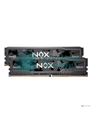 Оперативная память Apacer Nox, DDR5, 32GB (2x16GB), 5600MHz, CL40, DIMM, радиатор, черный