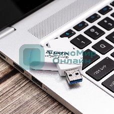 Флешка USB ADATA UC310 (UC310-256G-RWH), 256Gb, USB 3.2 Gen1, R/W 100/30, белый