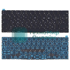 Клавиатура для ноутбука MacBook Pro 13 15 Retina A1706 черная с подсветкой большой Enter