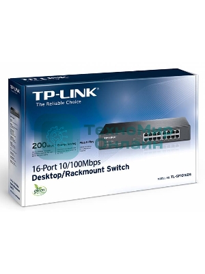 Коммутатор сетевой неуправляемый TP-Link SMB TL-SF1016DS 16 ports 10/100 Мбит/с