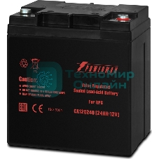 Батарея для ИБП Powerman Battery CA12240, напряжение 12В, емкость 24Ач, макс. ток разряда 360А, макс. ток заряда 7.2А, свинцово-кислотная типа AGM, тип клемм M1, Д/Ш/В 166/126/174, 8.4 кг. Battery POWERMAN Battery CA12240, voltage 12V, capacity 24Ah, max. discharge current 360A, max. charge current 7.2A, lead-acid type AGM, type of terminals M1,166мм x 126мм x 174мм, 8.4 kg.