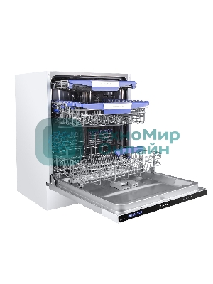 Встраиваемая посудомоечная машина Maunfeld MLP-12IMR, черный, 59.8 см, 14 компл., 44 дБ, класс A++