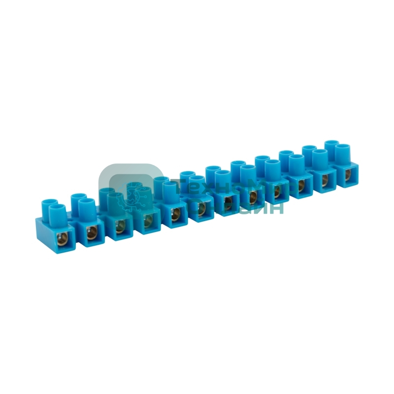 Клеммная винтовая колодка Rexant KВ-6 2,5-6, ток 6 A, полиэтилен синий (10 шт./уп.)