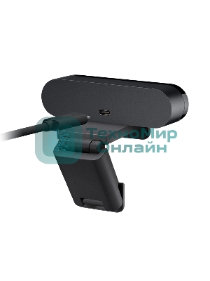 Веб-камера Logitech Brio 4K HDR 3840x2160, 30 кадр/с, USB Type-A, микрофон (2 шт, шумоподавление), автоматическая фокусировка, автоосвещение, HDR, шторка приватности, универсальное крепление