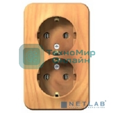 Розетка 2-ая с/з. без шторок 16А, 250 В, изолир. пластина SE Blanca наруж Ясень