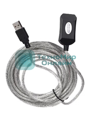 Кабель Aopen/QustКабель-адаптер USB2.0-repeater, удлинительный активный Am-->Af 5м (ACU823-5M) 6938510851314