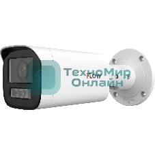 Уличная цилиндрическая IP-камера 2Мп с гибридной Smart-подсветкой до 50м и встроенным микрофоном, 1/2.9 CMOS, 1920х1080@25к/с, мот вариообъектив 2.8-12мм, угол 102.4-31.2, мех ИК-фильтр, 0.005Лк@F1.6, H.265/H.265+/H.264/H.264+/MJPEG HLC, коридорный режим, DWDR, 3D DNR, BLC, ИК и LED 30м, слот microSD до 512Гб, встроенный микрофон, TVS, IP67, -40...+60C, DC12ВPoE, 129Вт
