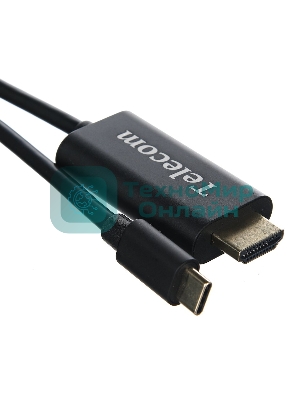 Кабель TelecomUSB3.1 Type-Cm --> HDMI A(m) 4K@30Hz, 1.8m TCC005-1.8M