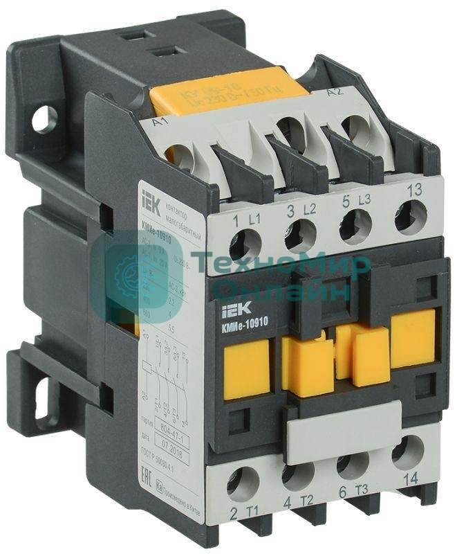 Контактор КМИе-10910 9А 230В/АС3 1НО IEK KKME11-009-230-10
