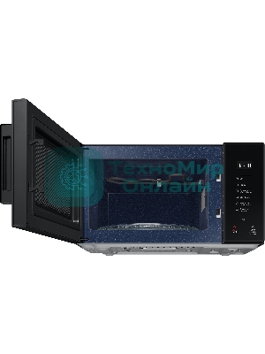Микроволновая печь Samsung MG23T5018AK/BW черный, 23 л, 800 Вт, переключатели - сенсор