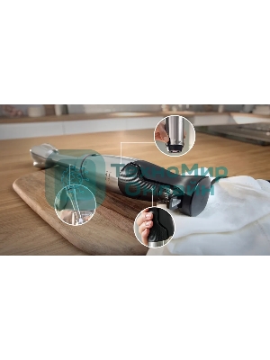 Блендер погружной Bosch MSM6M8X1, 1200Вт, нержавеющая сталь/черный