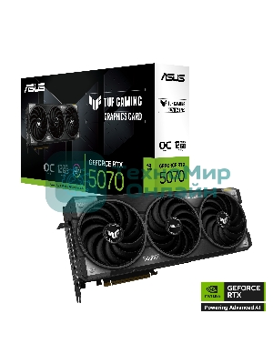 Видеокарта ASUS TUF-RTX 5070-O12G-GAMINGRTX 5070,HDMIx2,DPx3,12G,D7; 90YV0LZ0-M0NA00