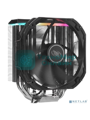 Кулер для процессора DEEPCOOL AS500 черный, 140 мм, алюминий/медь, 1200 об/мин, 26 дБ, 4 pin, 220 Вт, 164 мм