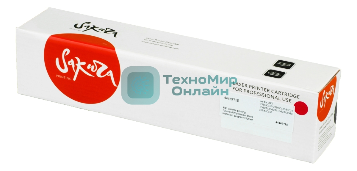 Картридж Sakura 44469715 для OKI C310/C330/C510/C530/MC351/MC352/MC361/MC362/MC561/MC562, пурпурный, 2000 к.