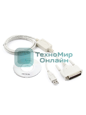 Переходник Gembird Переходник с USB DB25M/AM 1.8m блистер