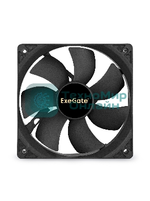 Вентилятор для корпуса ExeGate E12025H4P-PWM черный, 120 мм, 1500 об/мин, 24 дБ, 4 pin