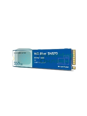 Накопитель SSD WD 250Gb, PCIe 3.0 x4, M.2 2280, Blue SN570 NVMe, R/W 3300/1200