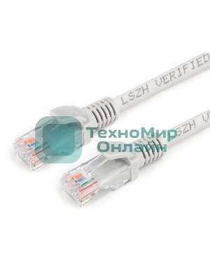 Патч-корд LSZH UTP Cablexpert PP31-20M cat.5e, 20м, литой, многожильный, серый