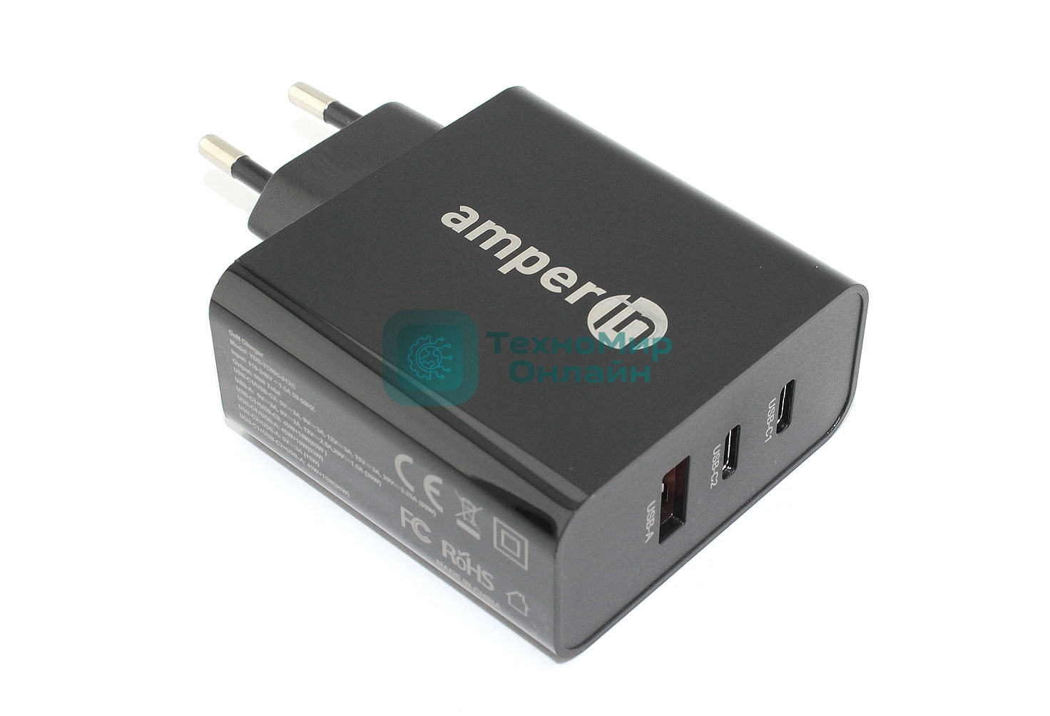 Блок питания (сетевой адаптер) Amperin GaN charger (YDS-TC065-012C) 65W, черный