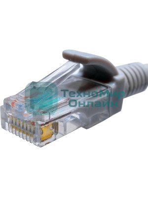 Патч-корд Suprlan 10-0144 UTP RJ-45 вил.-вилка RJ-45 cat.5e 3м серый LSZH 24AWG